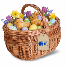 Creative Home Einkaufskorb Weidenkorb mit Henkel Picknickkorb 36x27x32 cm