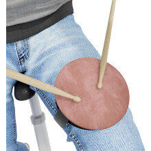(Rose) Knee-Mounted Drum Practice Pad – 13cm Silent Portable Rehearsal Pad with Strap + Sticks