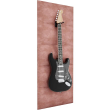 (Rose) Guitar Wall Mount with Acoustic Panels – Sound-Absorbing Wall Display for Electric Guitars – 125x50cm