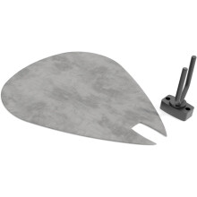 (Gray) Guitar Pick-Shaped Wall Acoustic Panel PICK-Large 315375mm | Single Decorative Sound-Absorbing Mount