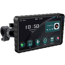 Kabelloser CarPlay-Bildschirm für Motorräder, 7-Zoll-Navigationsbildschirm (Wasserdicht) für Motorradtouren,