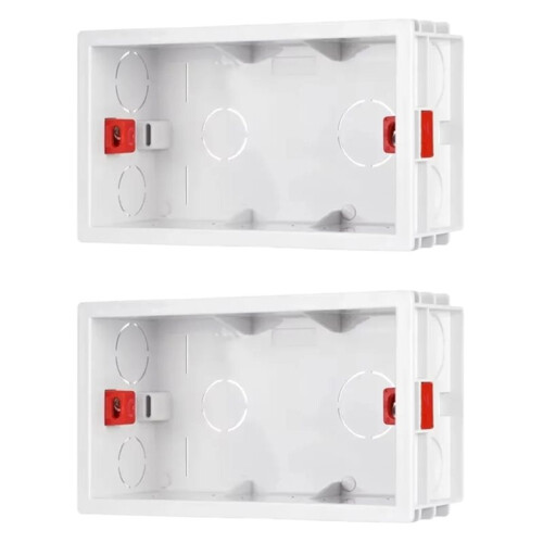 Dry Lining Box Gypsum Board Drywall Plaster Board 47mm Depth Wall  Box Socket Cassette Screw Hole Space 120mm 2pc