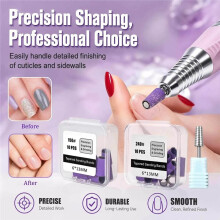 Nail Sanding Bands Tapered Sanding Cap 150/240 Grit Kit for Gel Polish Removal Manicure Pedicure Tools 240