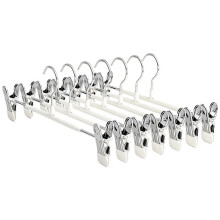 20 Pack Black Pants Hangers with Clips, Non-Slip Space Saving Closet Organizer for Jeans Trousers Skirts White