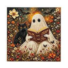 Halloween Diamond Art, DIY Diamond Art Kits,Full Drill Diamond Painting Kit,Art Diamond Painting with Book