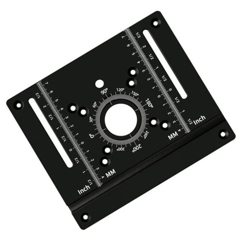 Router Lift/Insert Plate -Woodworking Router Table Insert (Compatible with Compact Routers and Full-Size Routers) Black 1