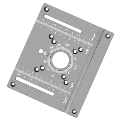 Router Lift/Insert Plate -Woodworking Router Table Insert (Compatible with Compact Routers and Full-Size Routers) Silver 1