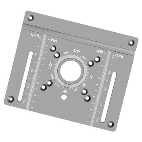 Router Lift/Insert Plate -Woodworking Router Table Insert (Compatible with Compact Routers and Full-Size Routers) Silver
