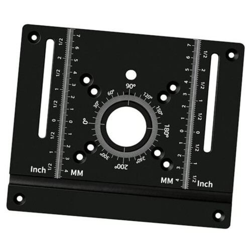 Router Lift/Insert Plate -Woodworking Router Table Insert (Compatible with Compact Routers and Full-Size Routers) Black 2