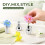 8Pcs Silver Ceramic Vase Magnets with Artificial Flowers, Embedded Strong Magnets for Secure Hold  Fridge, Lockers 3