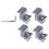 1set Solar Panel Clamps - Long-Lasting Mounts for PV Module Roof Rail Installation,PV Mounting Hardware 1