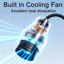 LED Aquarium Spotlight 15-60 Adjustable Focus 3-Color with Cycle Timer Cooling Fan USB Clip- Light for Fish Tank 16W