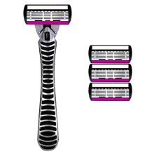 High Quality Safety Shaver Blade 6 Layer German Metal Shaving Cartridges Compatible Mach Shaver 1+3