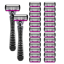 High Quality  Safety Shaver Blade 6 Layer German Metal Shaving Cartridges Compatible Mach Shaver 2+24