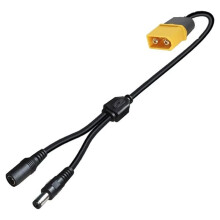 XT60 Naar -Adapterkabel XT60 Naar Dubbele  5,5 mm X 2,1 mm Mannelijke Voedingskabel voor Autoaccu FPV-Monitor Voeding Mannelijk