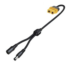 XT60 to Adapter Cable XT60 to Dual 5.5mm X 2.1mm Male/Female Power Cord for Car Battery FPV Monitor Power Female