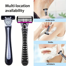 High Quality  Safety Shaver Blade 6 Layer German Metal Shaving Cartridges Compatible Mach Shaver 1+12