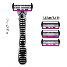 High Quality  Safety Shaver Blade 6 Layer German Metal Shaving Cartridges Compatible Mach Shaver 1+12