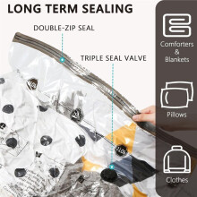 9pcs Reusable Vacuum Storage Bags, Travel Suitcases  Compression Pack Bags Space Saver Sealing Bag