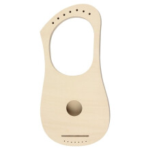 DIY Wooden Instrument Handmade with Basswood Body Strings Tuning Wrench Saddle Bridge Pins,Easy Assembly Hand Held Harps