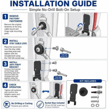 Kit de Verrouillage Antivol de Hayon Compatible avec pour Tacoma Gen4 2024 - Installation Sans Perçage