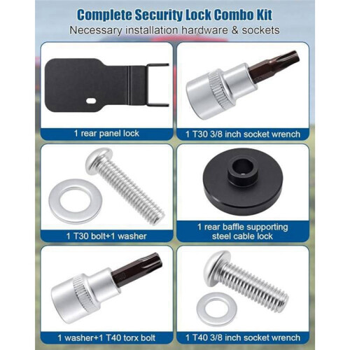 Tailgate Anti-Theft Lock Fit for  Tacoma Gen4 2024 Kit Tailgate Security Lock Combo No Drill Installation 2