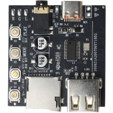 6.0 Audio-Ontvangermodule DC5V Type-C USB-A TF-Kaartweergave Uitschakelbare Geheugen Externe Versterker Audiokaart