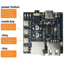 6.0 Audio-Ontvangermodule DC5V Type-C USB-A TF-Kaartweergave Uitschakelbare Geheugen Externe Versterker Audiokaart