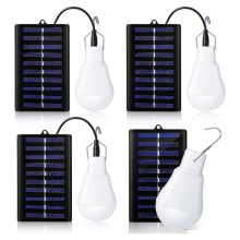 4 Szt Żarówka Solarna Zasilana Energią Słoneczną, Przenośna, Awaryjna Żarówka LED do Namiotu Kempingowego, Szopy, Wędkarstwa Nocnego