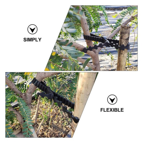 10pcs Adjustable Flexible Rubber Tree Binding Straps for Plant Support Reusable Garden Accessory for Vines and Branches