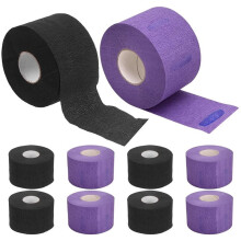 1set Disposable Paper Neck Strips for Haircuts and Coloring:Elastic, Effectively Blocking Liquids,Universal Size