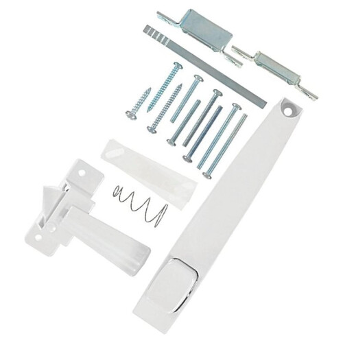 1set Screen Door Handle & Hardware, Push-Button Latches for Screen/Storm Doors 1