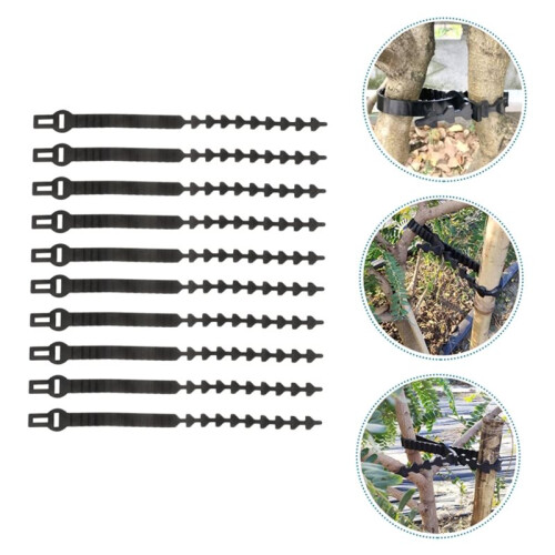 10pcs Adjustable Flexible Rubber Tree Binding Straps for Plant Support Reusable Garden Accessory for Vines and Branches 1