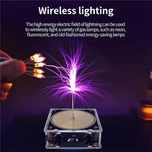 Touchable  Coil  Generator - BT Audio Input Science Experiment Kit for Education & Entertainment UK Plug 1