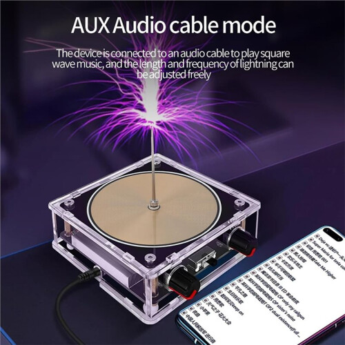 Touchable  Coil  Generator - BT Audio Input Science Experiment Kit for Education & Entertainment UK Plug 2