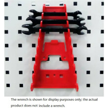 2 Czerwone Organizery na Klucze + 2 Czarne Organizery na Klucze z Plastikową Tacką do Przechowywania Nasadek, Zapewniające Efektywne Przechowywanie