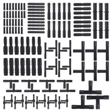 Assortiment van 115 Vacuümconnectoren, 12 Maten, Automotive Vacuümslangconnectoren, Assortiment Vacuüm T-Stukconnectoren