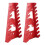 2Pcs Red Wrench Organizer + 2Pcs Black Wrench Organizer Plastic Tray Sockets Storage for Efficient Tool Storage 5