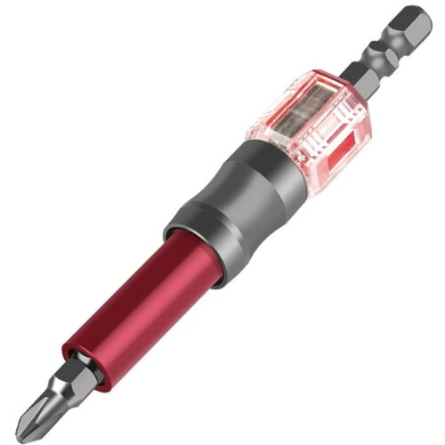 Woodworking Extension Bar Socket with Magnetizier, 1/4" Hex, Quick Release Driver Bit Holder 1