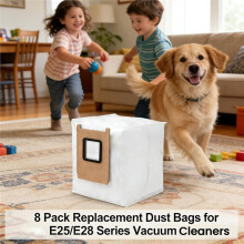 8pcs Replacement Dust Bags Compatible for Omni E25 E28 C28 Robot Vacuum 3-Layer Leak-Proof Dust Bags
