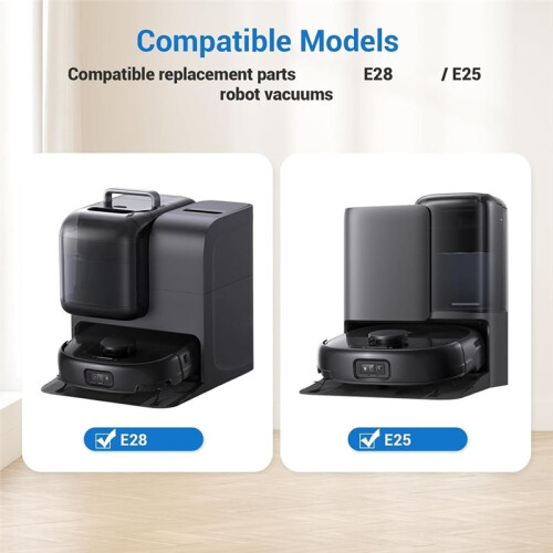 8pcs Replacement Dust Bags Compatible for  Omni E25 E28 C28 Robot Vacuum 3-Layer Leak-Proof Dust Bags 2