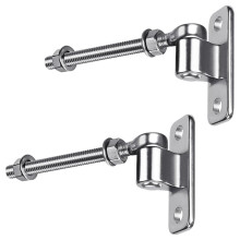Lot de 2 Charnières de Portail à Boulon en J de 25,4 cm (10 Po) et Charnières Murales pour Poteaux de Clôture en Grillage, Acier Inoxydable 304