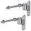 2set 10'' J Bolt Gate Hinge and Wall Mount Hinge Chain-Link Fence Posts, Heavy Duty 304 Stainless Steel 2