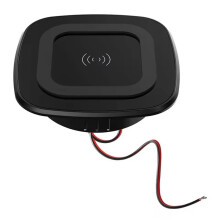 Adaptador de Carregador Sem Fio para Carro 12V-24V 15W com Suporte Integrado para Carregamento Rápido de Celular, Ideal para Assentos de Ônibus,