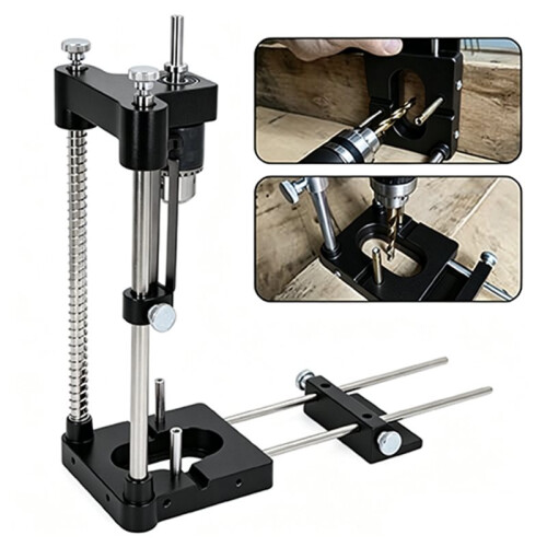 Model Woodworking Drilling Locator Adjustable Punch Drill Template Press Machine 2