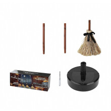 Geanimeerde zwevende bezems Halloween decoratie, automatisch dansend, LED-verlichting met bewegingssensoren, griezelige geluidseffecten voor fees