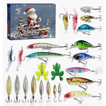 Fishing Advents Calendar 2026 24 Days of Fishing Lures Countdown Calendar Christmas Present for Dad Men Stocking Stuffers