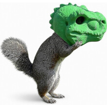 Lustiger Eichhörnchenfutterspender, Eichhörnchenfutterspender in Form eines Dinosaurierkopfes – Lustige hängende T-Rex-Eichhörnchenfutterspender