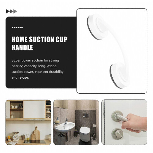 Suction Handle Plastic Bathroom Suction Grab Bar Bracket 2