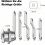 Lock, 4 Keys, Comes with 5 Different Lock Plates, Letter Box Lock 16 mm, Locker Lock, 2